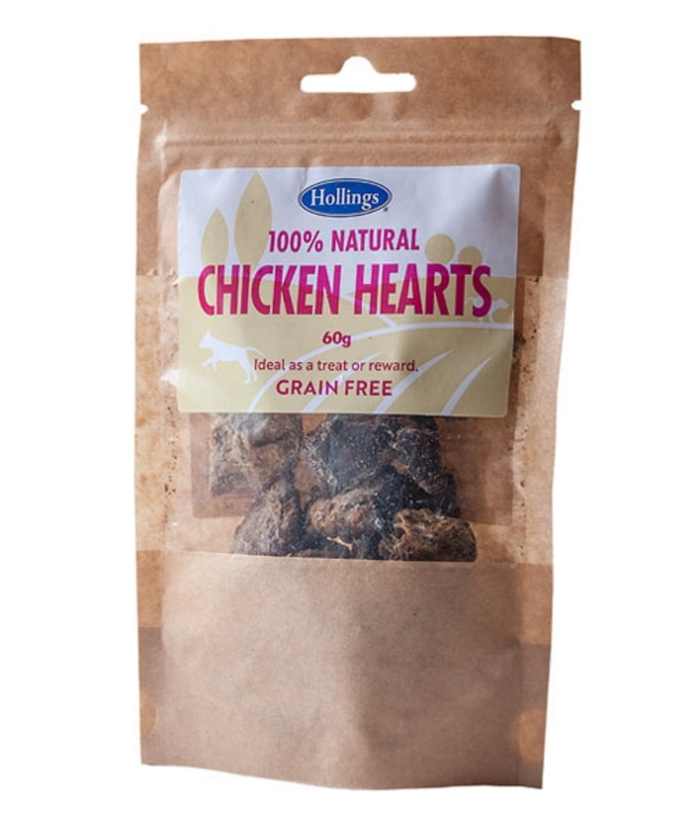 Hollings 100% Natural Chicken Hearts - 60g