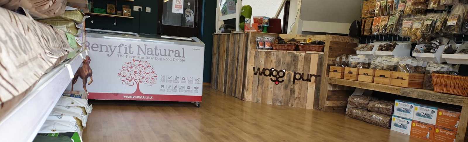Inside Wagg N Purr natural pet pantry Colyton