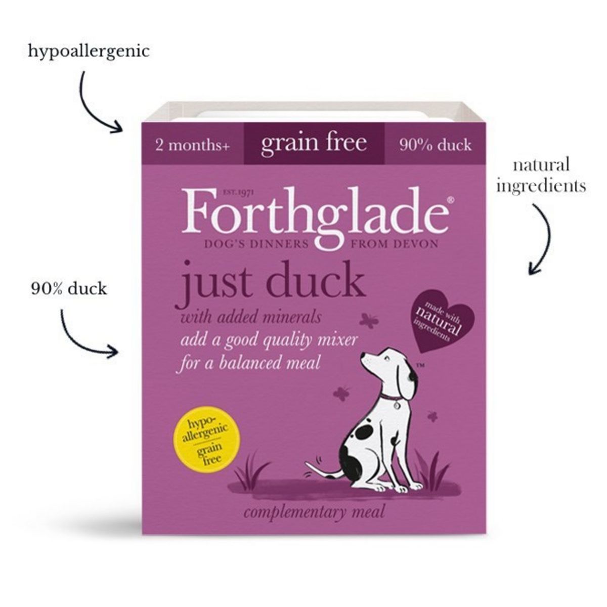 Forthglade Just Duck - Wet Food - For Dogs 