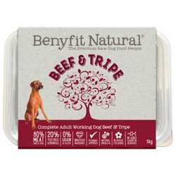 Beef & Tripe Complete Adult Raw Working Dog Food 500g