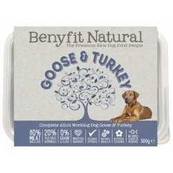 Benyfit Natural Goose & Turkey - Raw Food - Working Dogs - 1kg