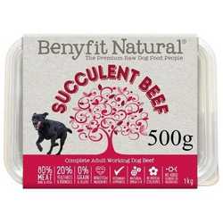 Benyfit Natural Succulent Beef - Raw Food - Working Dogs - 500g