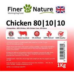 Finer By Nature Chicken 80-10-10 - Raw Food- Working Dog - 1kg