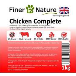 Finer By Nature Chicken Complete - Raw Food - Working Dog - 1kg