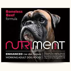 Nutriment Boneless Beef - Raw Food - For Working Dogs - 500g