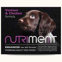 Nutriment Venison with Chicken Formula - Raw Food - For Working Dogs - 500g