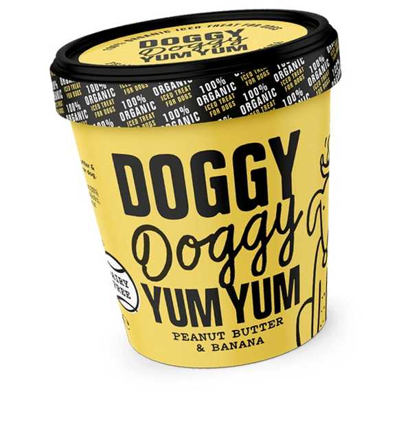 Doggy Doggy Yum Yum - Peanut Butter & Banana - Iced Treat For Dogs 