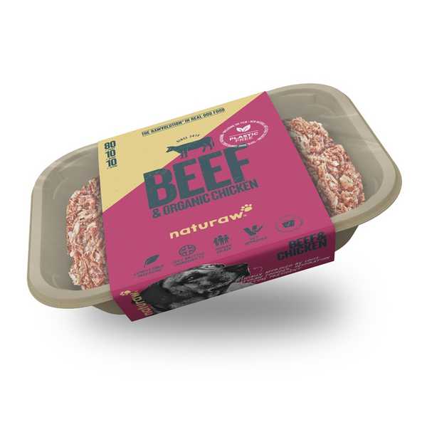 Naturaw Beef & Chicken - Raw Food - For Working Dogs - 500g