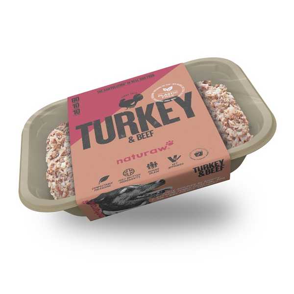 Naturaw Turkey & Beef - Raw Food - For Working Dogs - 500g